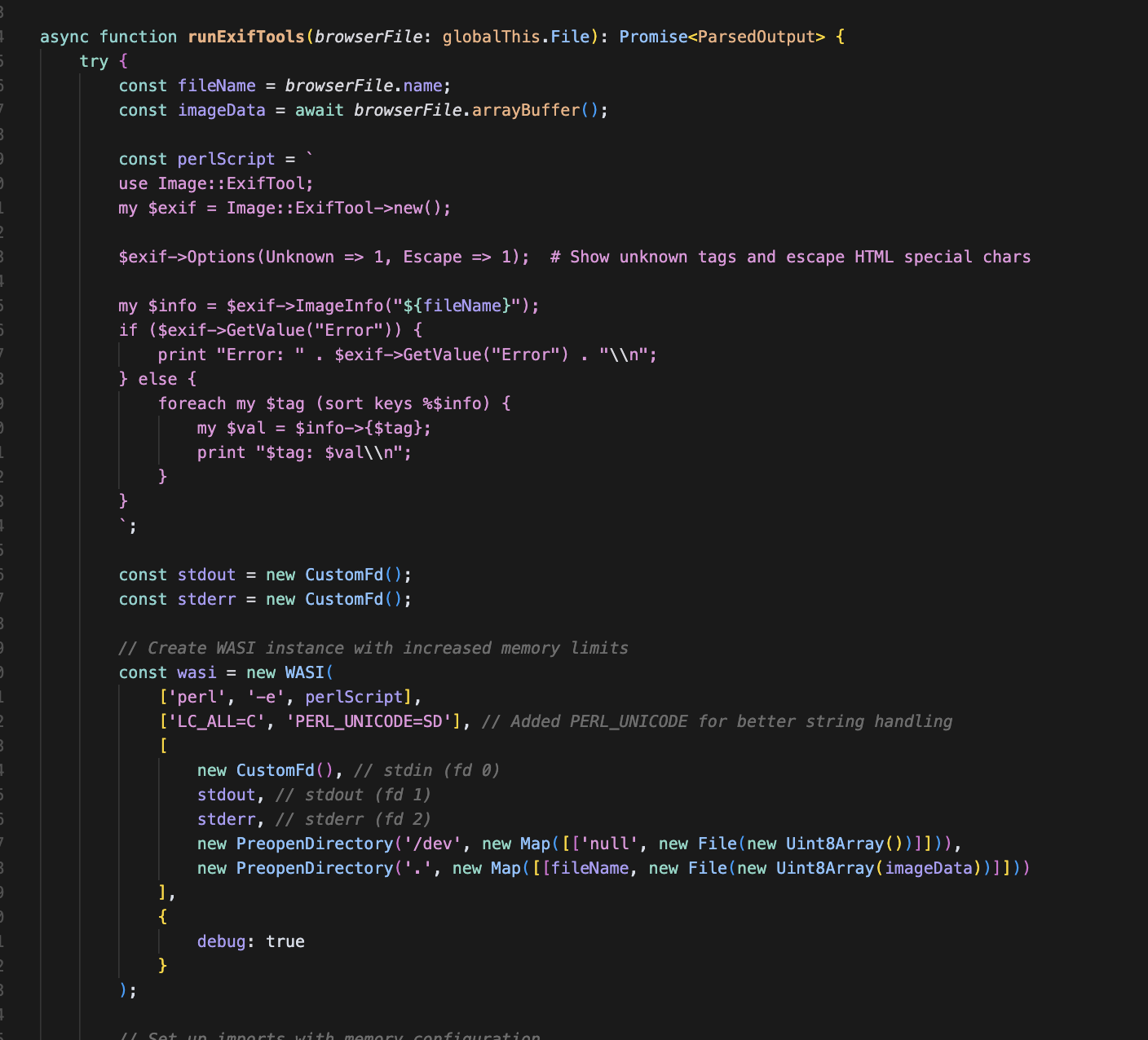 Some code