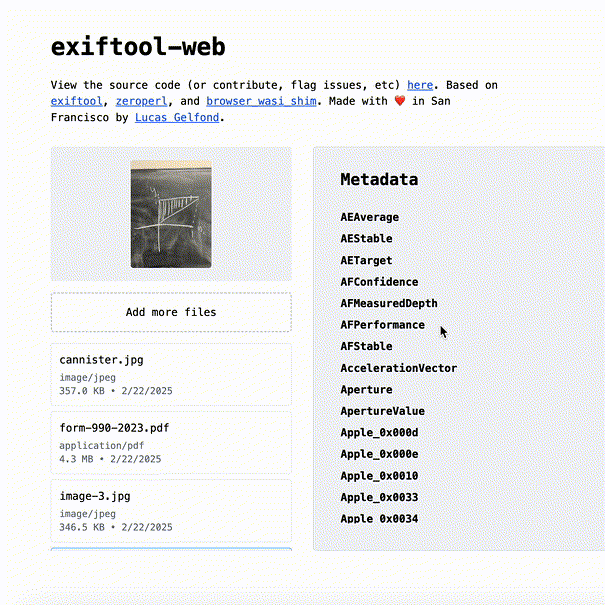 exiftool-web